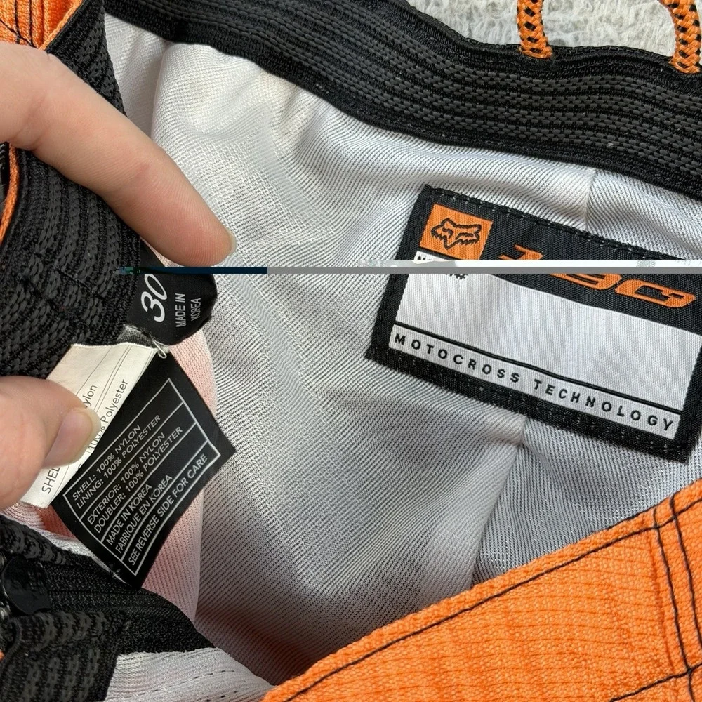 Fox Racing Pants Mens 30 Orange 180 Motocross ATV Riding Stretch Dirtbike